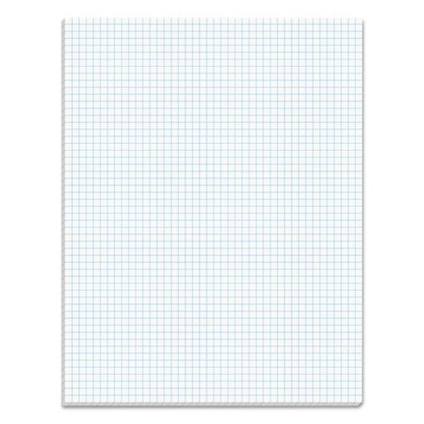 Tops Products TOP 8.5 x 11 in. 5 Squre Quadrille Rule 50 Sheets Quadrille PadsWhite 33051